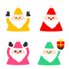 Colorful Triangle Santa Claus
