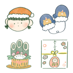 Xmas and new year holiday season emoji