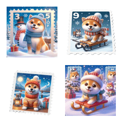 柴犬stamps(winter)