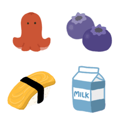 various food emojis