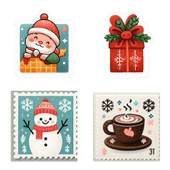 seasonal stamps (winter) snowman &  Xmas