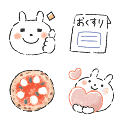 winter rabbit Emoji Cute