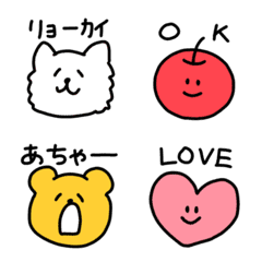 colorful animals and fruits emoji