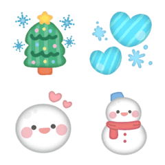 Plump and cute winter emoji