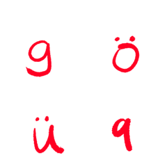 German Latin lowercase alphabet