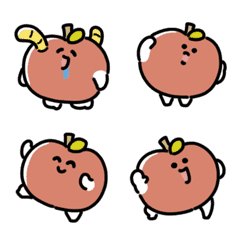 Smiling apple anime emoji