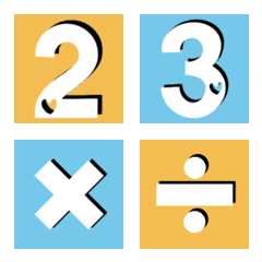 Blue Yellow Number set