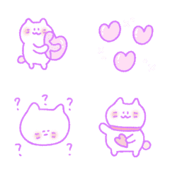 fluorescent purple cat move Emoji