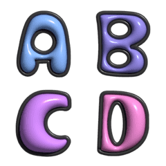 Colorful Puffy Font