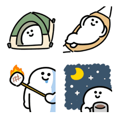Smiling camping anime emoji