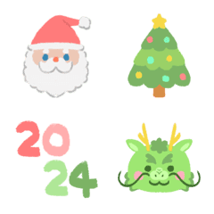 Cute Christmas & New Year Emoji 2024