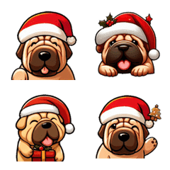 聖誕節 - 可愛的沙皮狗