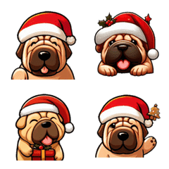 Christmas - Cute Shar Pei