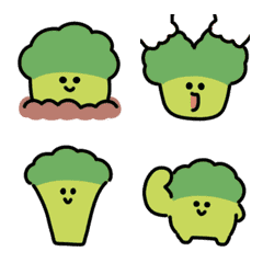 Emoji anime brokoli tersenyum