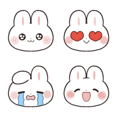 Expressive face rabbit Emoji (Revised)