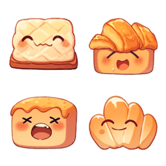 Bread and bakery. Emoji.