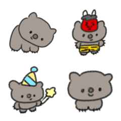fun-looking wombat emoji