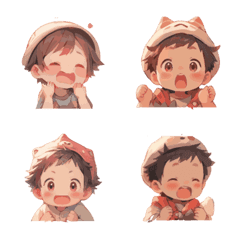 Strawberry-themed stickers