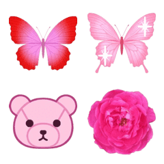 Red and pink butterflies