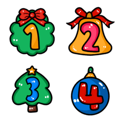 numbers christmas emoji