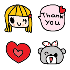 (Various emoji 388adult cute simple)
