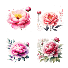 peony flower emoji