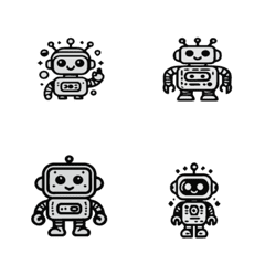 AI robot No.1 expression stickers