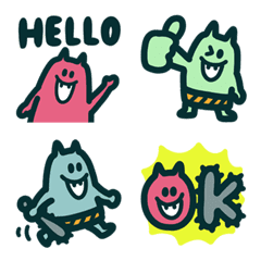Colorful demons emoji