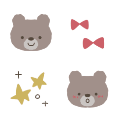 Dull colored bear and daily emoji.