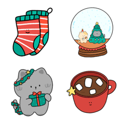 Christmas with cat emoji