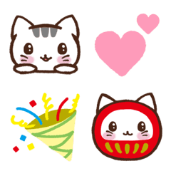 Can be used every day! Kyuru Cat Emoji