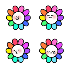 shy flower color bright Emoji