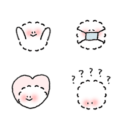 shy  Marshmallow cotton Emoji