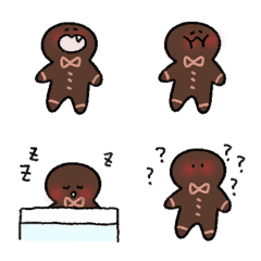 shy gingerbread Man cookie Emoji