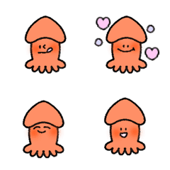 shy squid sea Emoji