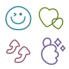 blinking neon emoji
