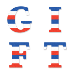 tricolor border alphabet