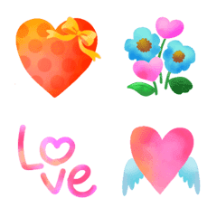 Marble colorful heart mix emoji