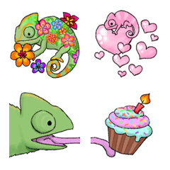 colorful chameleon Emoji