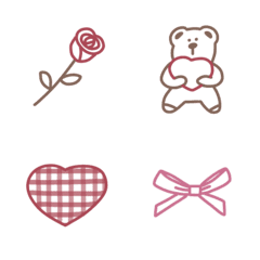 Red and pink Valentine emoji