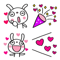 More Hearts Marshmallow Rabbit Emoji