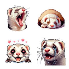 Pixel Art Ferret Emoji