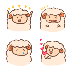 Fluffy sheep everyday emoji