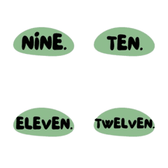Cute English Number Stickers [v4]
