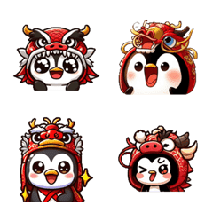 Year of the Dragon - Cute Penguin