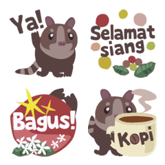 Civet and Indonesian one word *Emoji