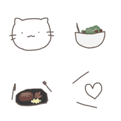 cat and food emoji