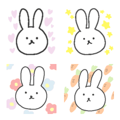 Simple drawing Rabbit Emoji