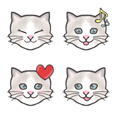 Kawaii kitty cat Marie-Ange emoji