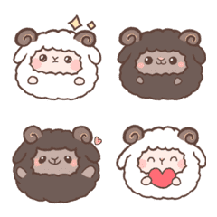 Cute fluffy sheep emoji